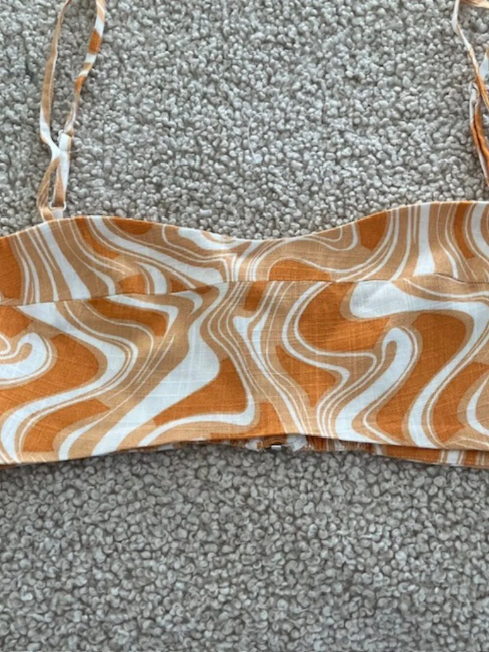 CAARA Anthropologie 2 piece bandeau top and midi length fitted skirt XS beach